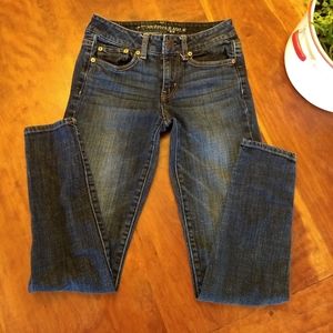 3/$20 American Eagle dark high rise skinny jeans
